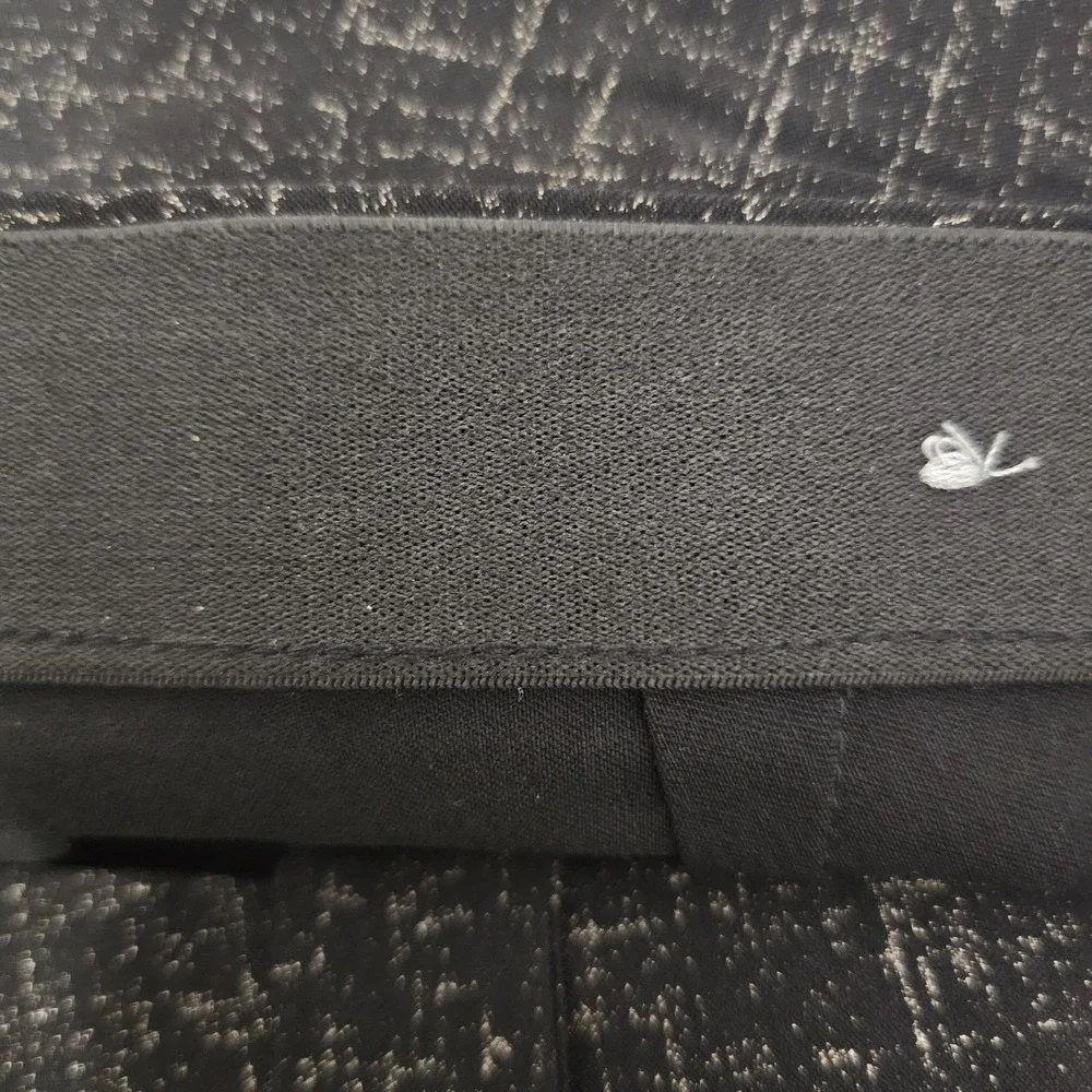 Maurices Women's Pants Size Large 12/14 Regular Black Gold Elastic Waistband 524 - Picture 10 of 11